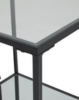 Stylish Black Side Tables Set of Two