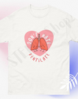 Cool quirky lung illustration pink design unisex t-shirt