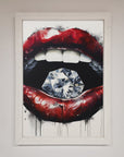 Diamond Lips Framed Poster