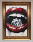 Diamond Lips Framed Poster