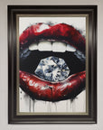 Diamond Lips Framed Poster