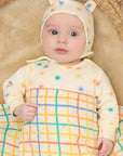 Rainbow Sunshine Organic Cotton Baby Bonnet Hat