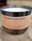 Luxury 2-wick dimpled black candle, hand-poured in England, premium eco-friendly soy wax, elegant home decor, best-selling classic candle by Ralph's Orchard at brixbailey.com