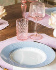 Cornflower Blue Lace Dinner Plates - Set of 4