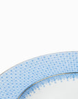 Cornflower Blue Lace Dinner Plates - Set of 4