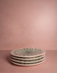 Peacock Dinner Plate, Green Set of 4