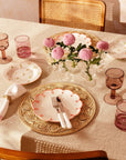 Pretty In Pink Scalloped Lunch Plate - Set of 4