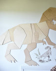 Dinosaur T Rex Wooden Wall Art Decoration