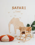 Safari Elephant Wooden Wall Art