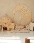 Safari Elephant Wooden Wall Art