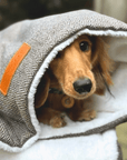 THE LINCOLN | LUXURY TWEED & FAUX FUR REVERSIBLE DOG BLANKET