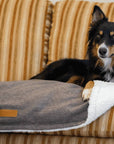 THE LINCOLN | LUXURY TWEED & FAUX FUR REVERSIBLE DOG BLANKET