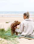 THE RICHMOND | LUXURY GREEN STONEWASHED & SHERPA REVERSIBLE DOG BLANKET