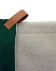 THE RICHMOND | LUXURY GREEN STONEWASHED & SHERPA REVERSIBLE DOG BLANKET