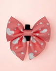 Dog Sailor Bow - Peachy Hearts