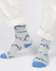 Save the Dolphin Bamboo Socks in Grey