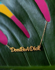 Don't be a dick necklace