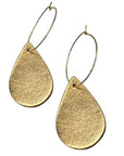 Double sided mini gold Teardrop earrings