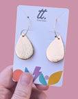Double sided mini gold Teardrop earrings