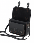 Leather Midi Satchel - Double Stitch - Graphite