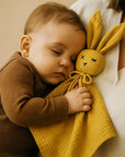 doudou lange coton biologique lapin papate garçons
