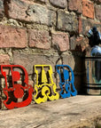 5" and 12" Metal Coloured Carnival Letters