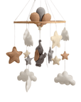 Dream Balloon Nursery Mobile with Elephant and Hot Air Balloons