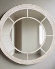Round Mirror Driftwood Style 90cm Coastal Look