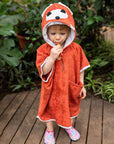 Short Sleeve Toddler Poncho Fox