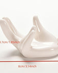 1pc White Ceramic Hand Rest-3
