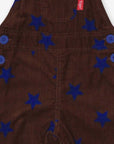 Bio-Baumwoll Kinder Cord-Latzhose mit Sternen-Druck
