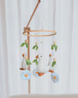 Handmade Flowers & Ducklings babymobile