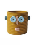 Dummy Robot Plant Flower Pot, Handmade Indoor / Outdoor Whimsical Ceramic Pots-8
