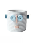 Dummy Robot Plant Flower Pot, Handmade Indoor / Outdoor Whimsical Ceramic Pots-11