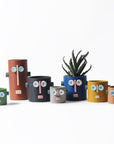 Dummy Robot Plant Flower Pot, Handmade Indoor / Outdoor Whimsical Ceramic Pots-1