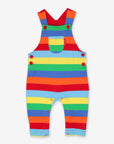 Rainbow Striped Organic Cotton Overalls - Soft, Comfortable, and Adjustable for a Stylish Look by Toby Tiger at brixbailey.com