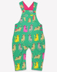 Sustainable Playful Kitten Print Overalls for Kids, Soft Organic Cotton with Adjustable Straps and Eco-Friendly Colors by Toby Tiger at brixbailey.com