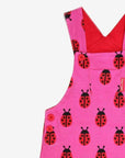 Baby Romper with Ladybug Print - Adjustable Soft Organic Cotton Overalls for Easy Diaper Changes by Toby Tiger at brixbailey.com