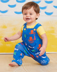 Premium Organic Cotton Kids Overalls with Ocean Animals, Adjustable Straps and Eco-Friendly Dyes by Toby Tiger at brixbailey.com