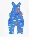 Premium Organic Cotton Kids Overalls with Ocean Animals - Adjustable Soft Bib Pants for Boys and Girls by Toby Tiger at brixbailey.com