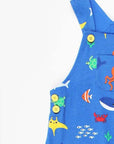 Premium Organic Cotton Kids Overalls with Adjustable Straps and Sea Creature Print, Eco-Friendly and Machine Washable by Toby Tiger at brixbailey.com