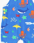 Premium Organic Cotton Kids Overalls with Ocean Animals - Adjustable Soft Bib Pants for Boys and Girls by Toby Tiger at brixbailey.com