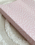 Anti-Roll Wedge Changing Mat - Dusky Pink Spotty Print
