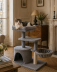 Danoo Cat Tree with Hammock and Den – Grey