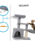 Danoo Cat Tree with Hammock and Den – Grey