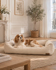 Big Den Waterproof Dog & Cat Basket Bed – Beige, S