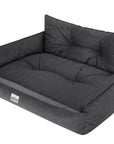 Hano Dog & Cat Bed with Removable Cover – Black, L