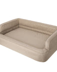 Mano Ergonomic Dog Bed with Removable Cover – Beige, L