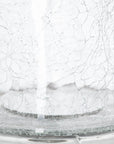 Elegant Silver Smoked Glass Candle Holder | Tall Pillar Design