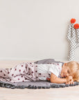 MINICAMP Grey Boho Teepee for Kids - Handmade Pompoms & Natural Cotton Play Tent by Minicamp at brixbailey.com